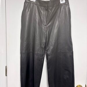 White House Black Market Faux Leather Cropped Pants
